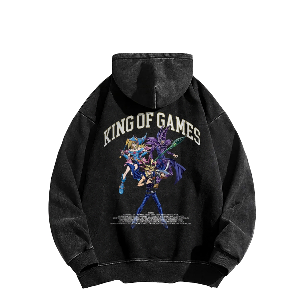 Yu-Gi-Oh! Casual Washed Hoodie Streetwear