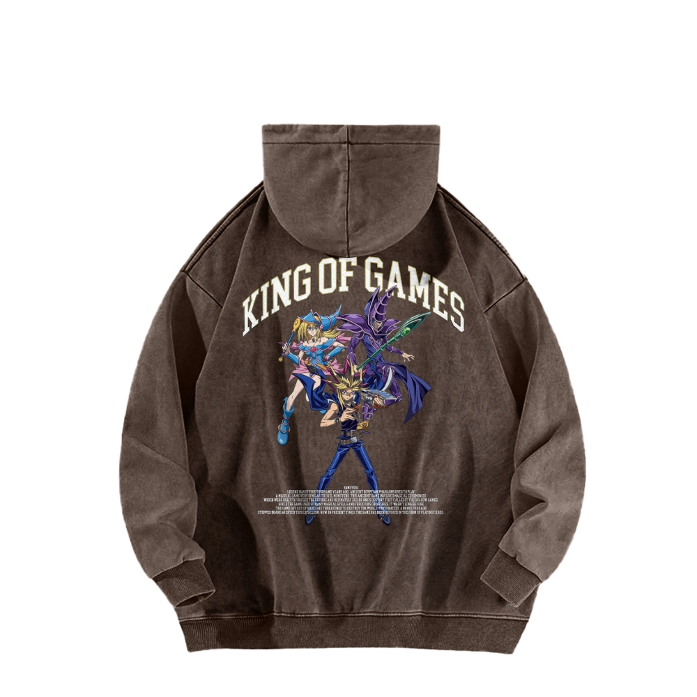 Yu-Gi-Oh! Casual Washed Hoodie Streetwear