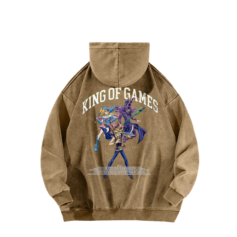 Yu-Gi-Oh! Casual Washed Hoodie Streetwear