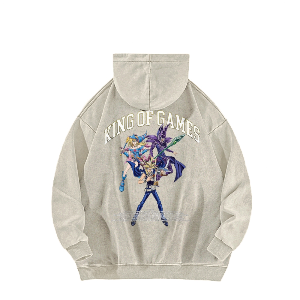 Yu-Gi-Oh! Casual Washed Hoodie Streetwear