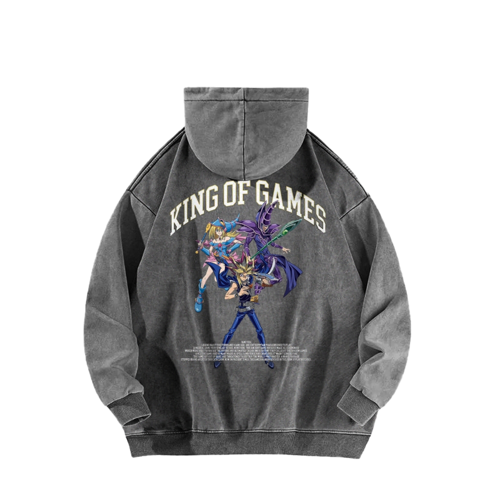 Yu-Gi-Oh! Casual Washed Hoodie Streetwear