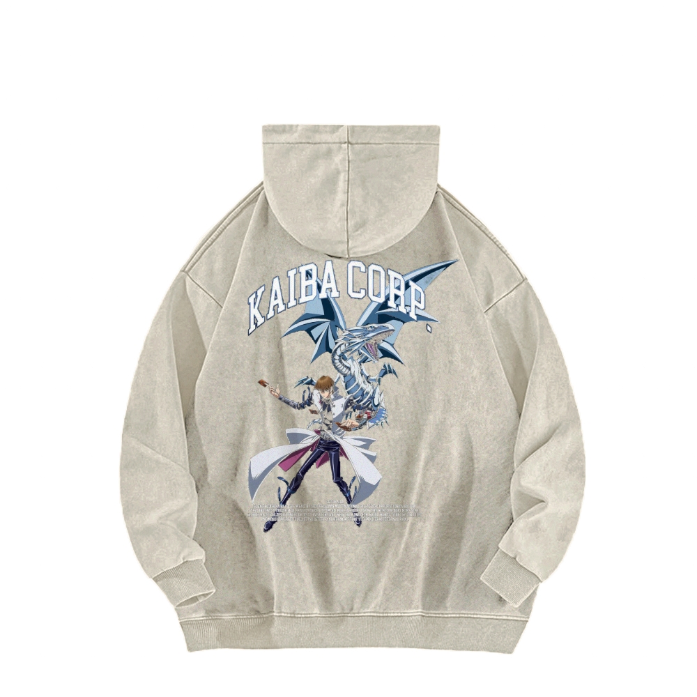 Yu-Gi-Oh! Casual Washed Hoodie Streetwear