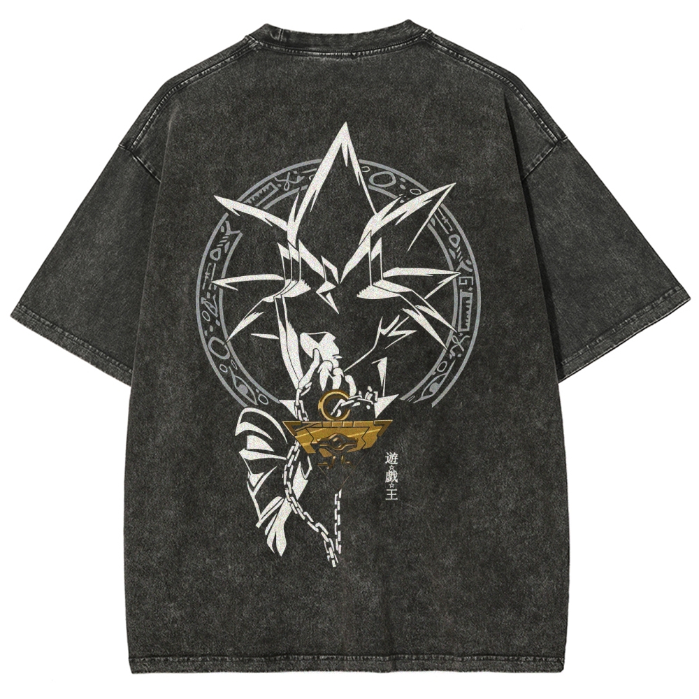 Yu-Gi-Oh! Unisex Fit Washed T-Shirt Streetwear