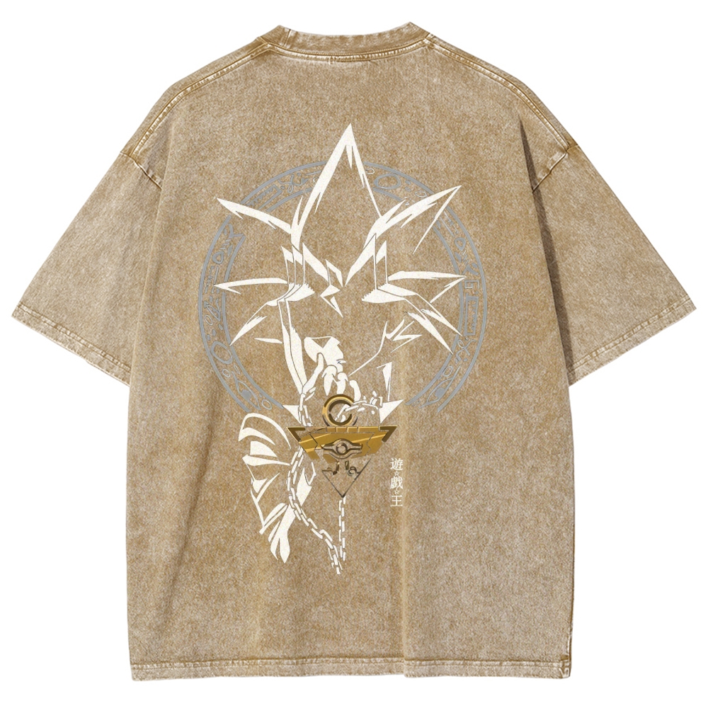 Yu-Gi-Oh! Unisex Fit Washed T-Shirt Streetwear