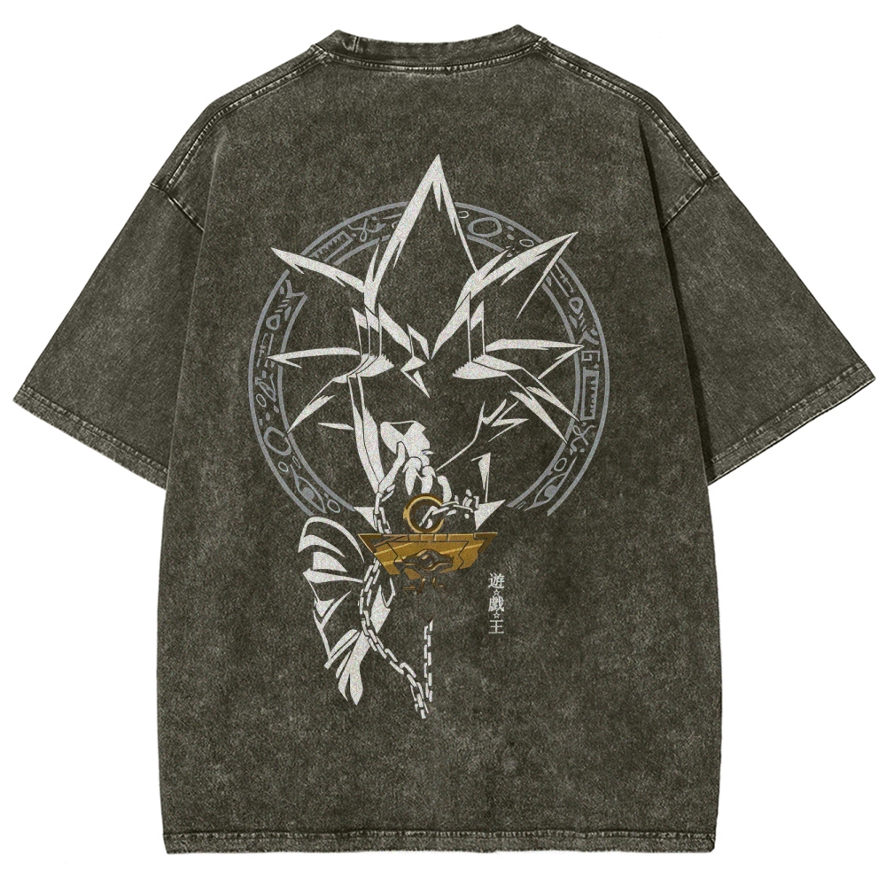 Yu-Gi-Oh! Unisex Fit Washed T-Shirt Streetwear