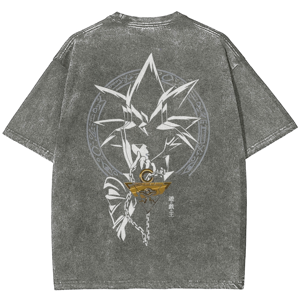 Yu-Gi-Oh! Unisex Fit Washed T-Shirt Streetwear