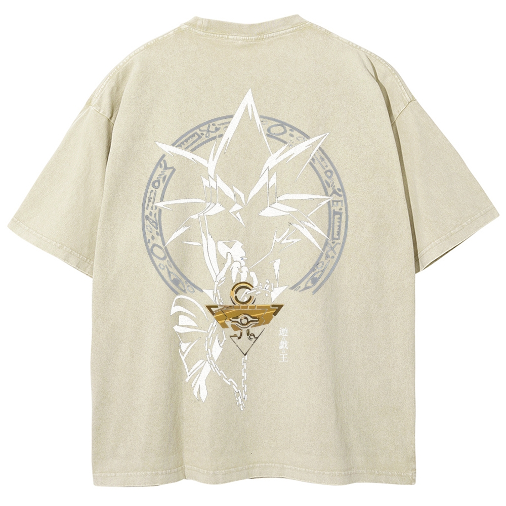 Yu-Gi-Oh! Unisex Fit Washed T-Shirt Streetwear