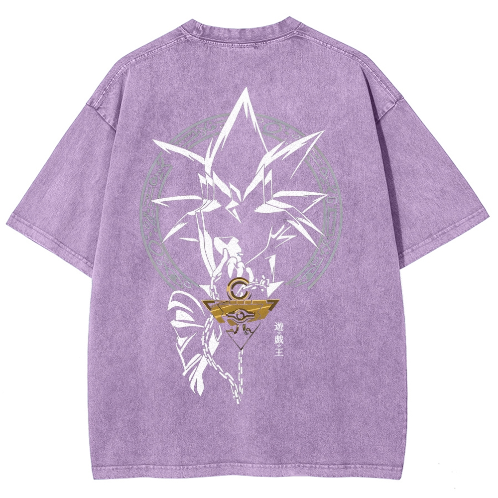 Yu-Gi-Oh! Unisex Fit Washed T-Shirt Streetwear
