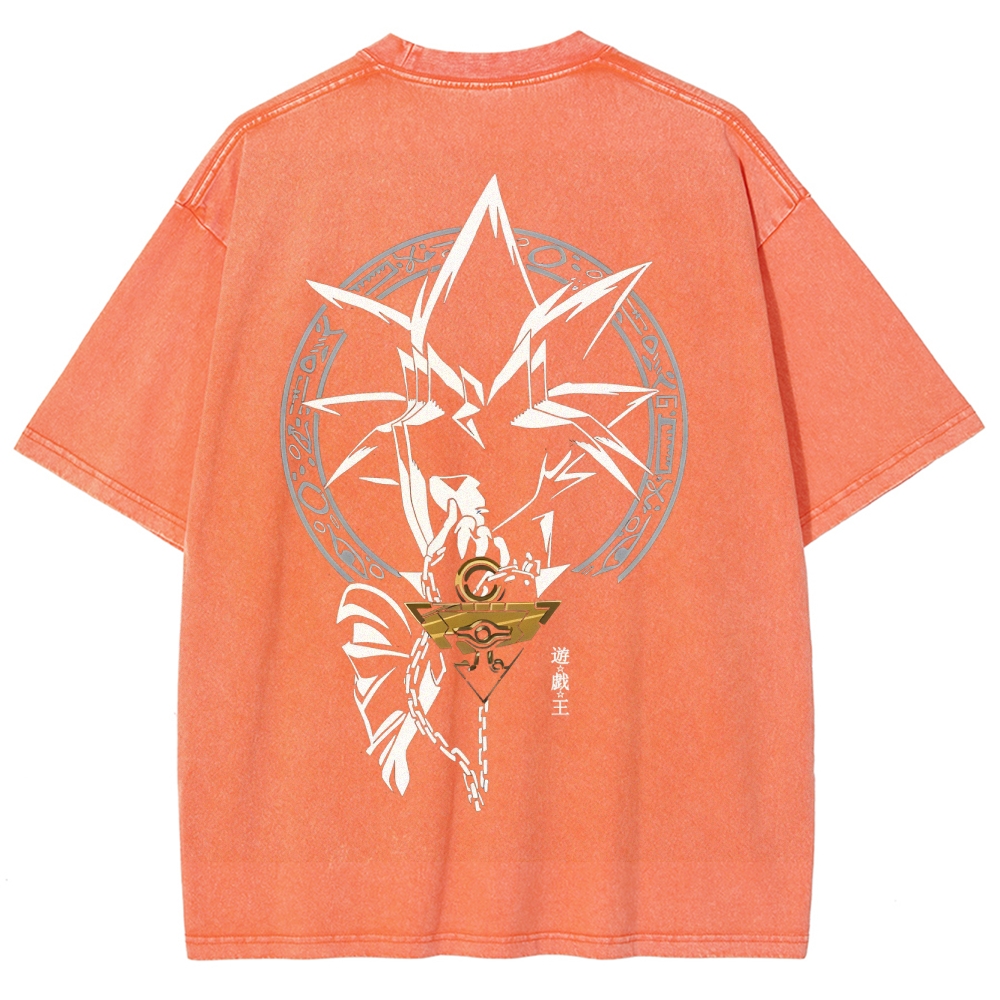 Yu-Gi-Oh! Unisex Fit Washed T-Shirt Streetwear