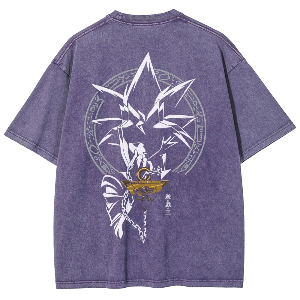 Yu-Gi-Oh! Unisex Fit Washed T-Shirt Streetwear