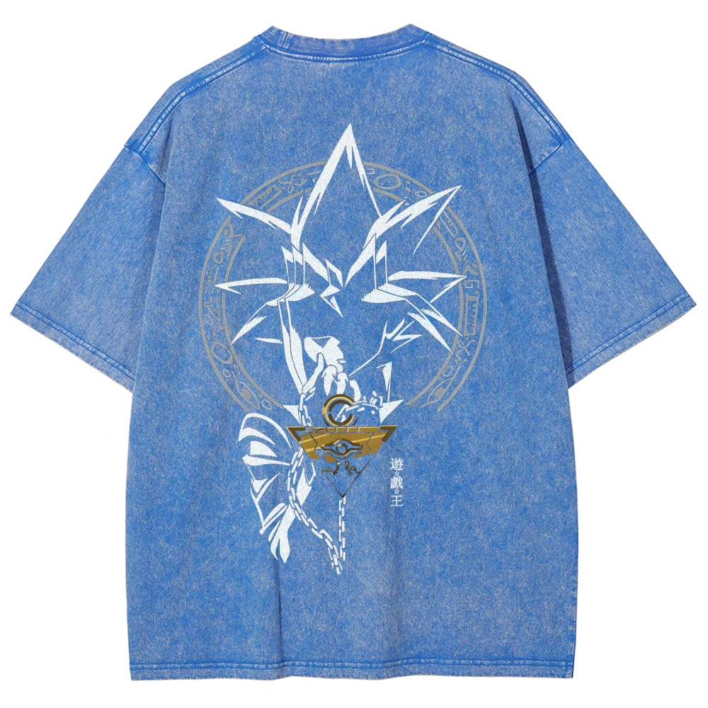 Yu-Gi-Oh! Unisex Fit Washed T-Shirt Streetwear