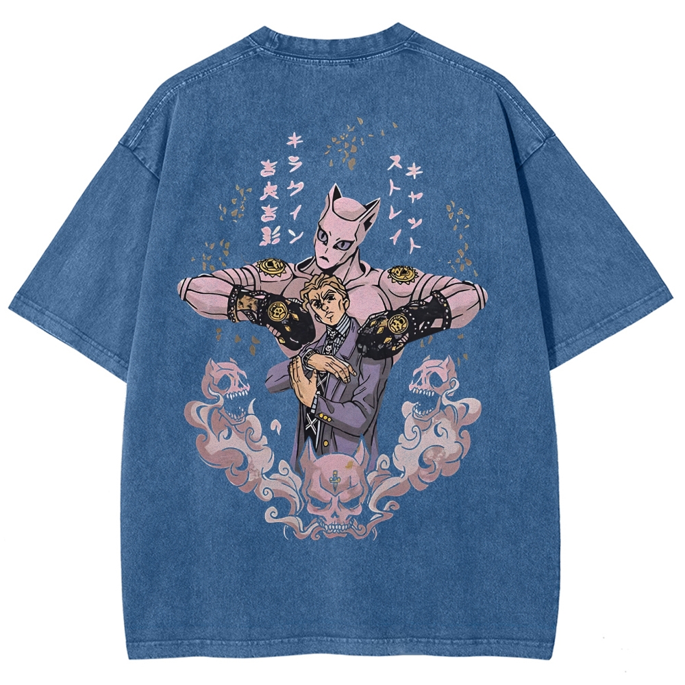 JoJo's Bizarre Adventure Kira's Stand Oversized Vintage Shirt