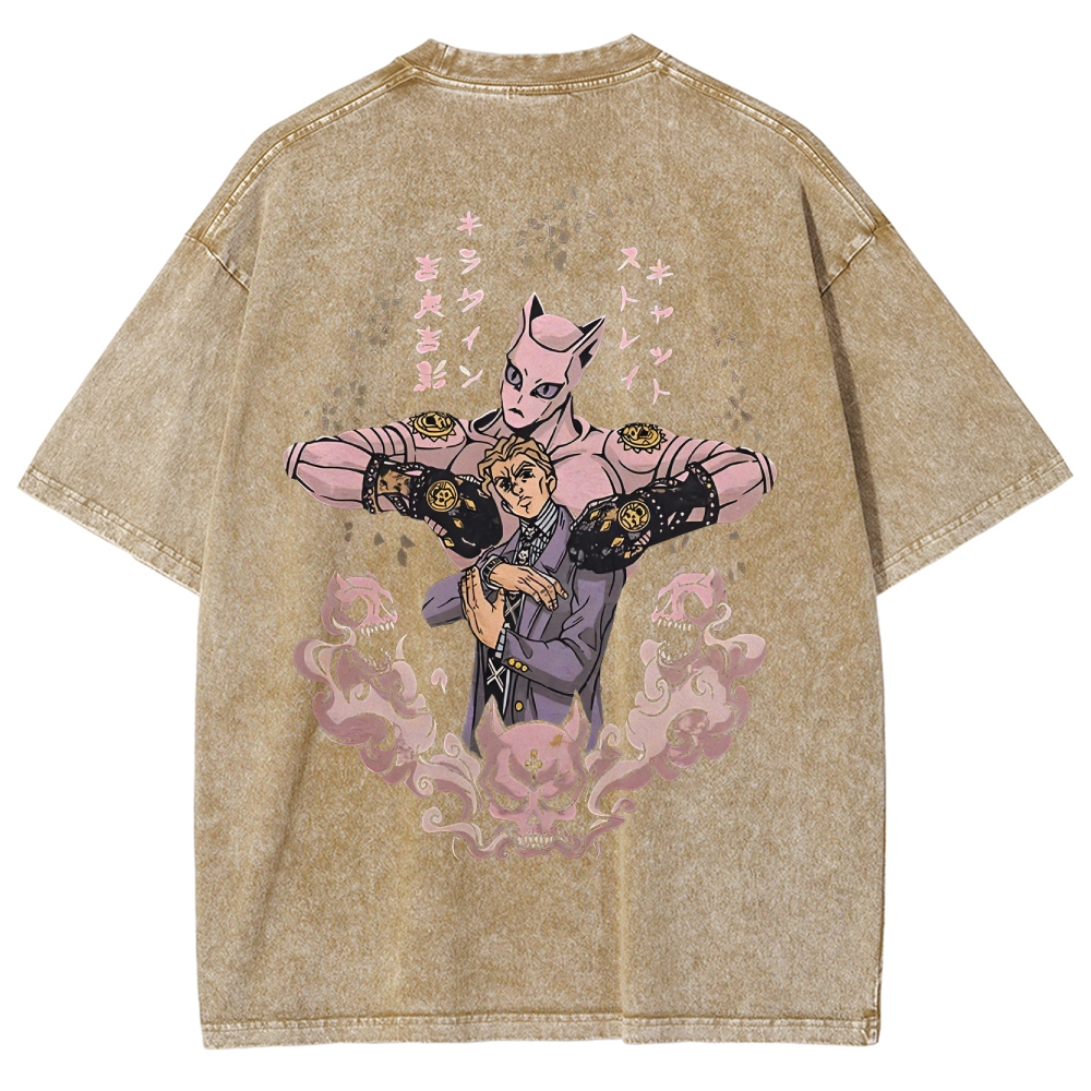 JoJo's Bizarre Adventure Kira's Stand Oversized Vintage Shirt
