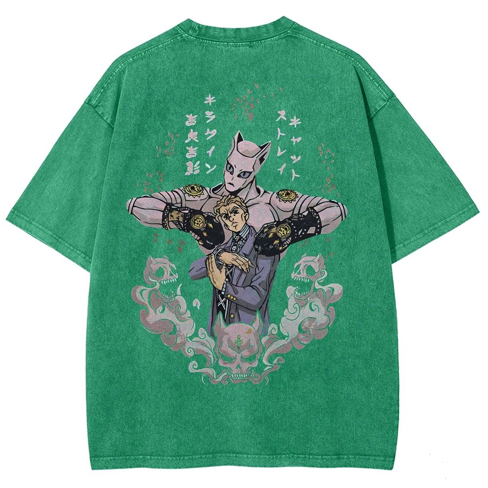 JoJo's Bizarre Adventure Kira's Stand Oversized Vintage Shirt