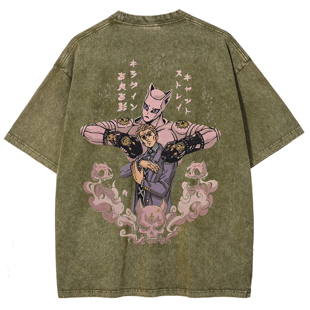 JoJo's Bizarre Adventure Kira's Stand Oversized Vintage Shirt