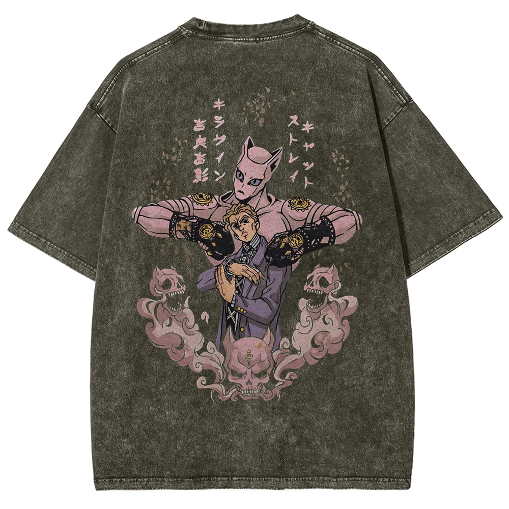 JoJo's Bizarre Adventure Kira's Stand Oversized Vintage Shirt