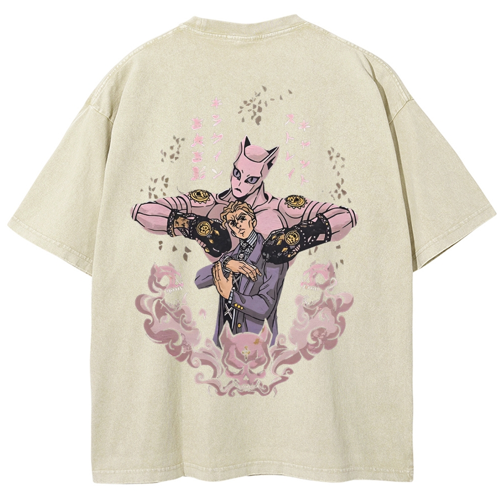 JoJo's Bizarre Adventure Kira's Stand Oversized Vintage Shirt