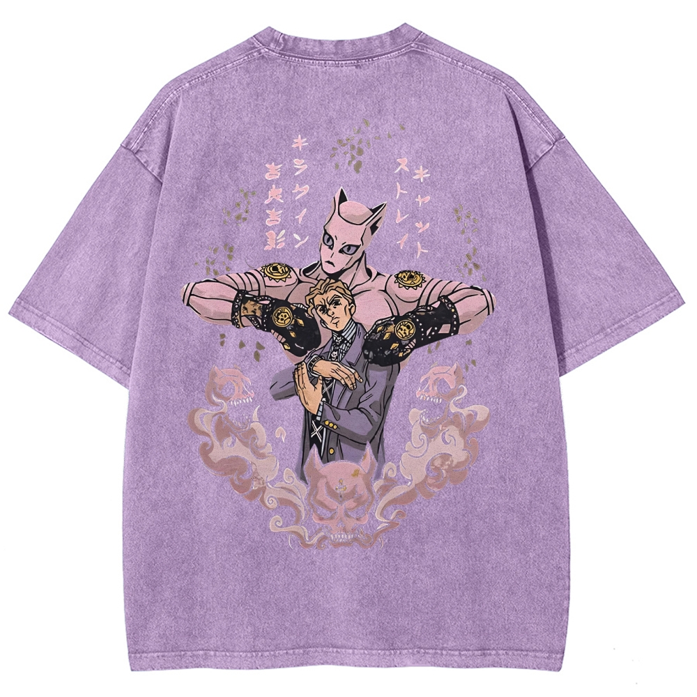 JoJo's Bizarre Adventure Kira's Stand Oversized Vintage Shirt