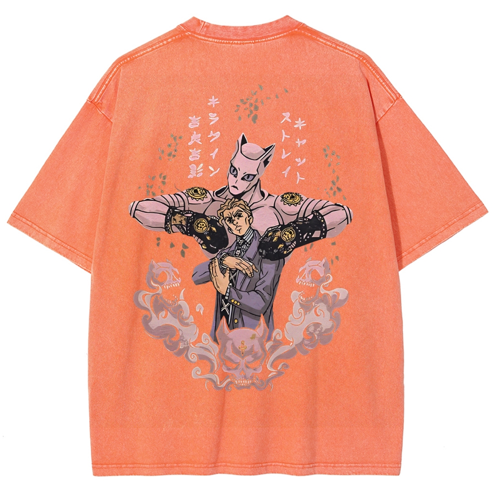 JoJo's Bizarre Adventure Kira's Stand Oversized Vintage Shirt