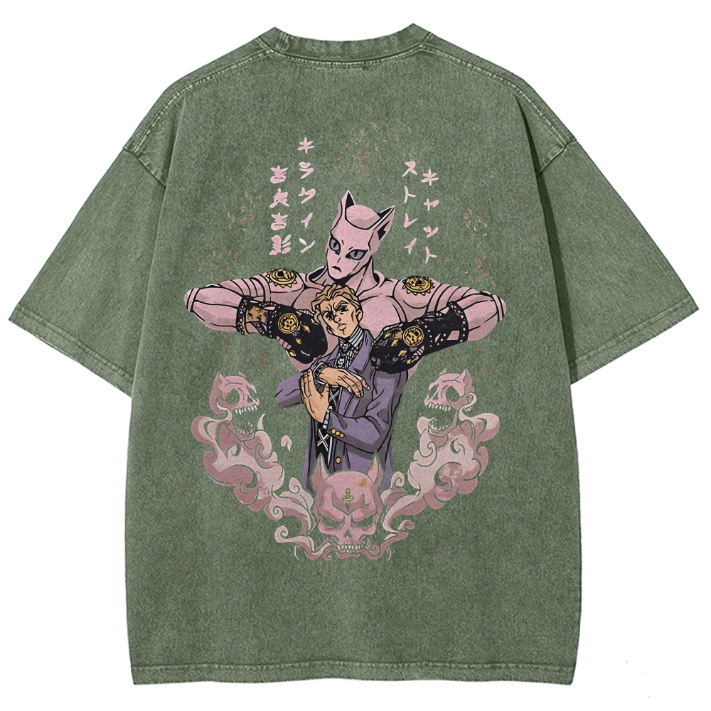 JoJo's Bizarre Adventure Kira's Stand Oversized Vintage Shirt