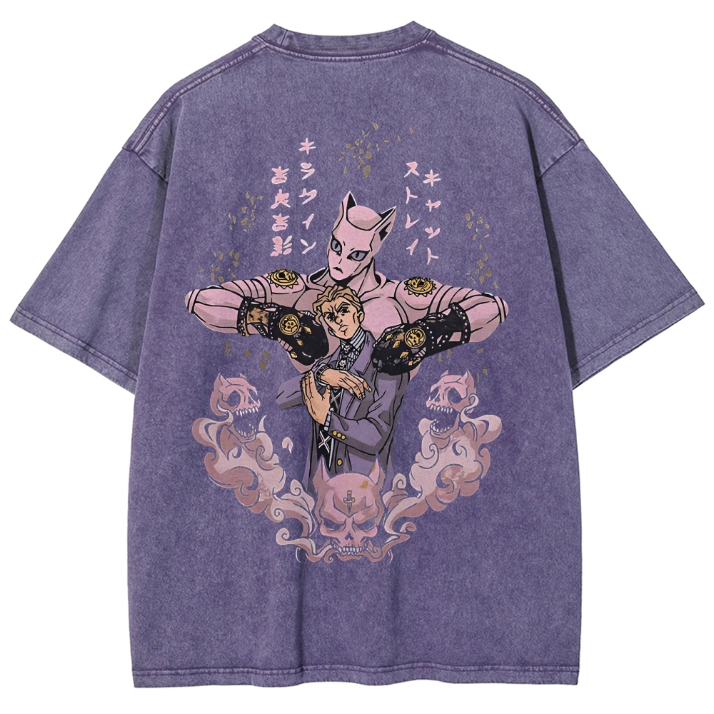 JoJo's Bizarre Adventure Kira's Stand Oversized Vintage Shirt