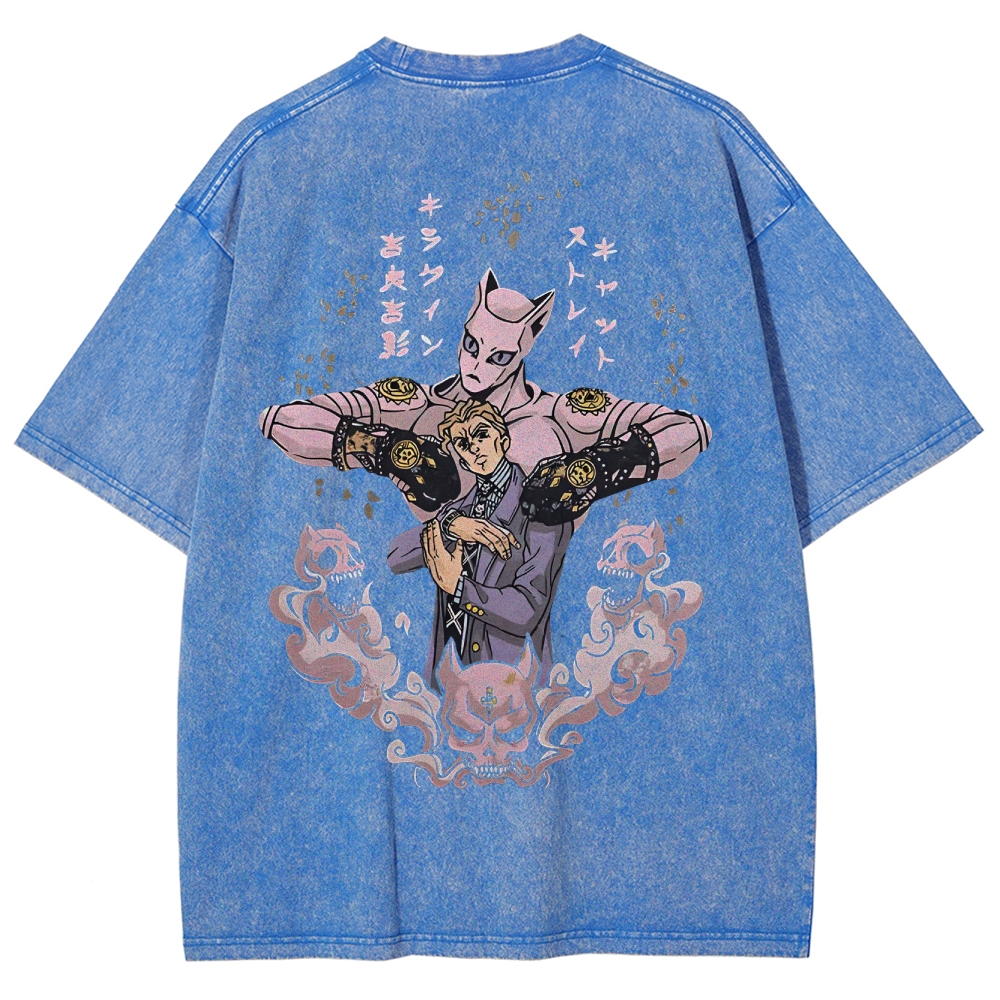 JoJo's Bizarre Adventure Kira's Stand Oversized Vintage Shirt