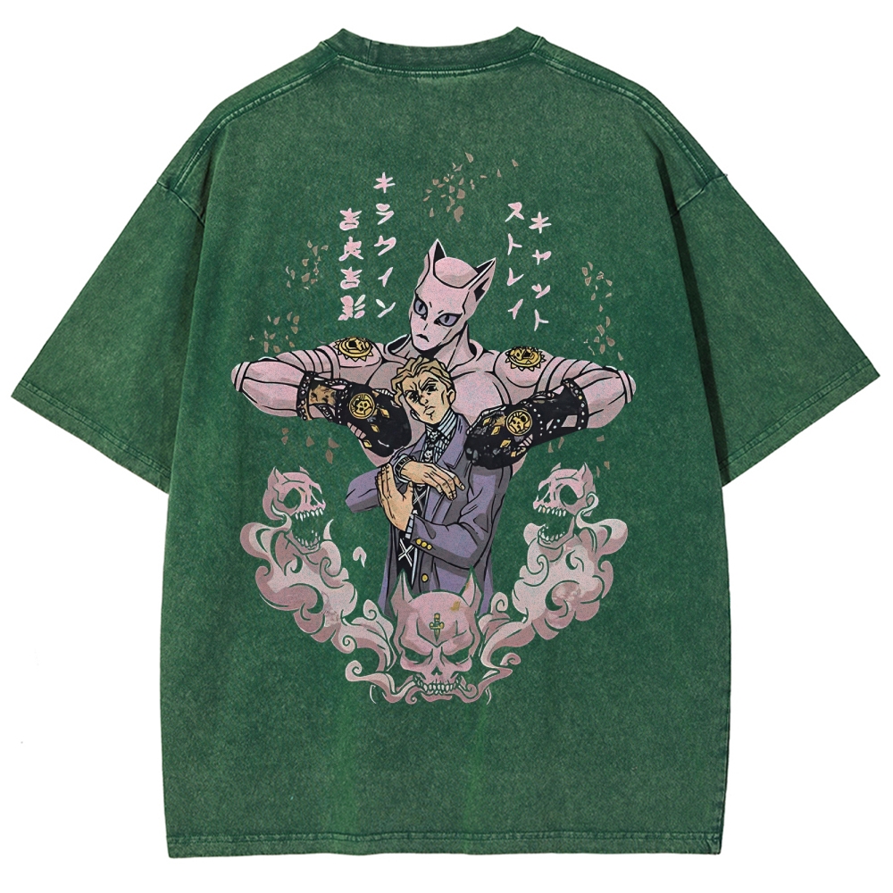 JoJo's Bizarre Adventure Kira's Stand Oversized Vintage Shirt