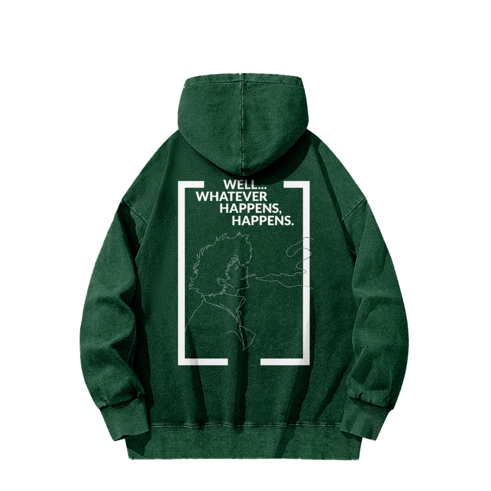 Cowboy Bebop Casual Washed Hoodie 2501009146