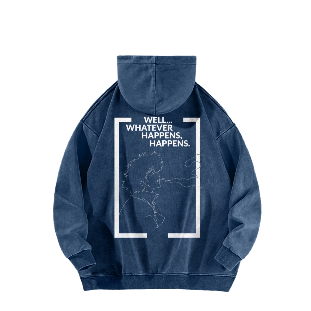 Cowboy Bebop Casual Washed Hoodie 2501009146