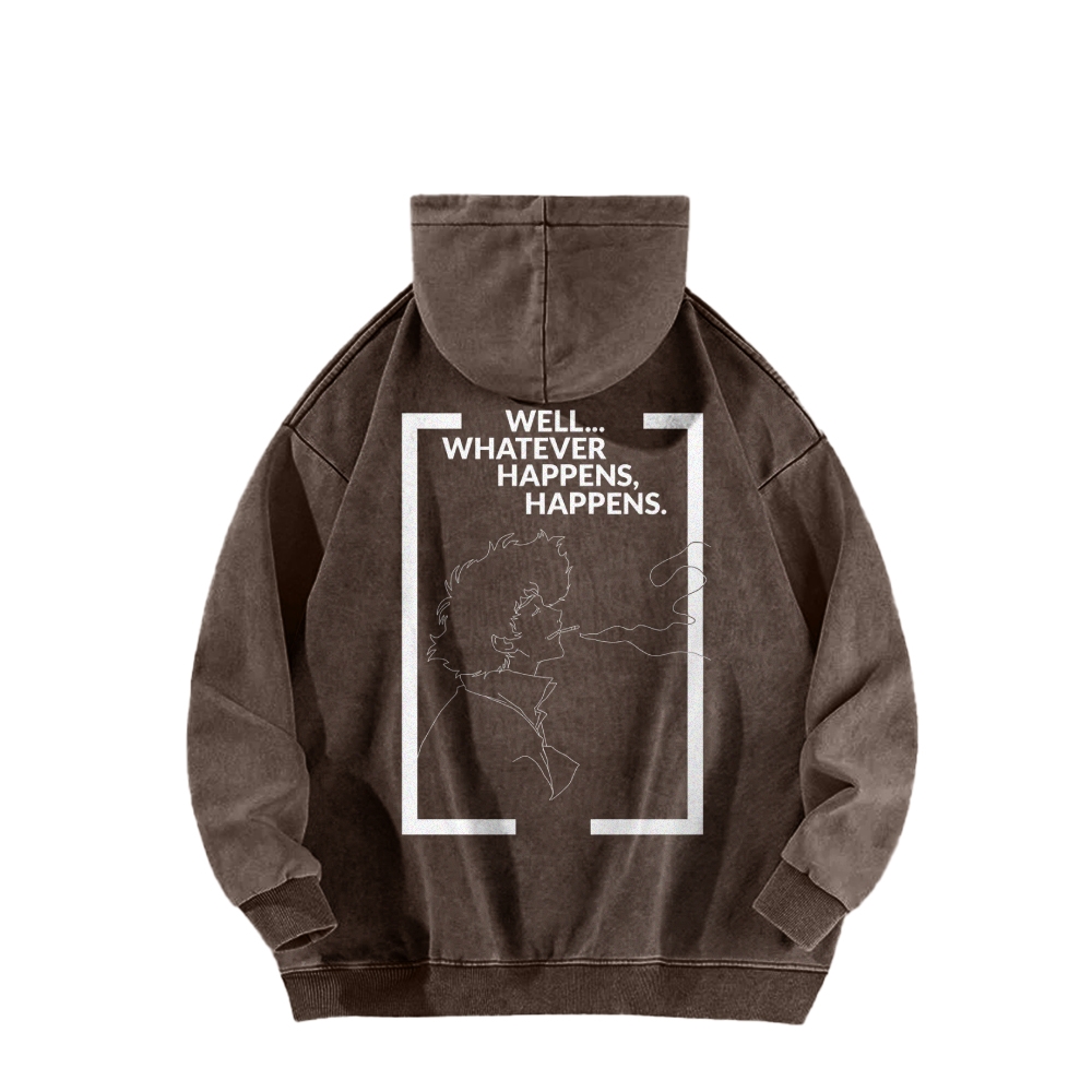 Cowboy Bebop Casual Washed Hoodie 2501009146