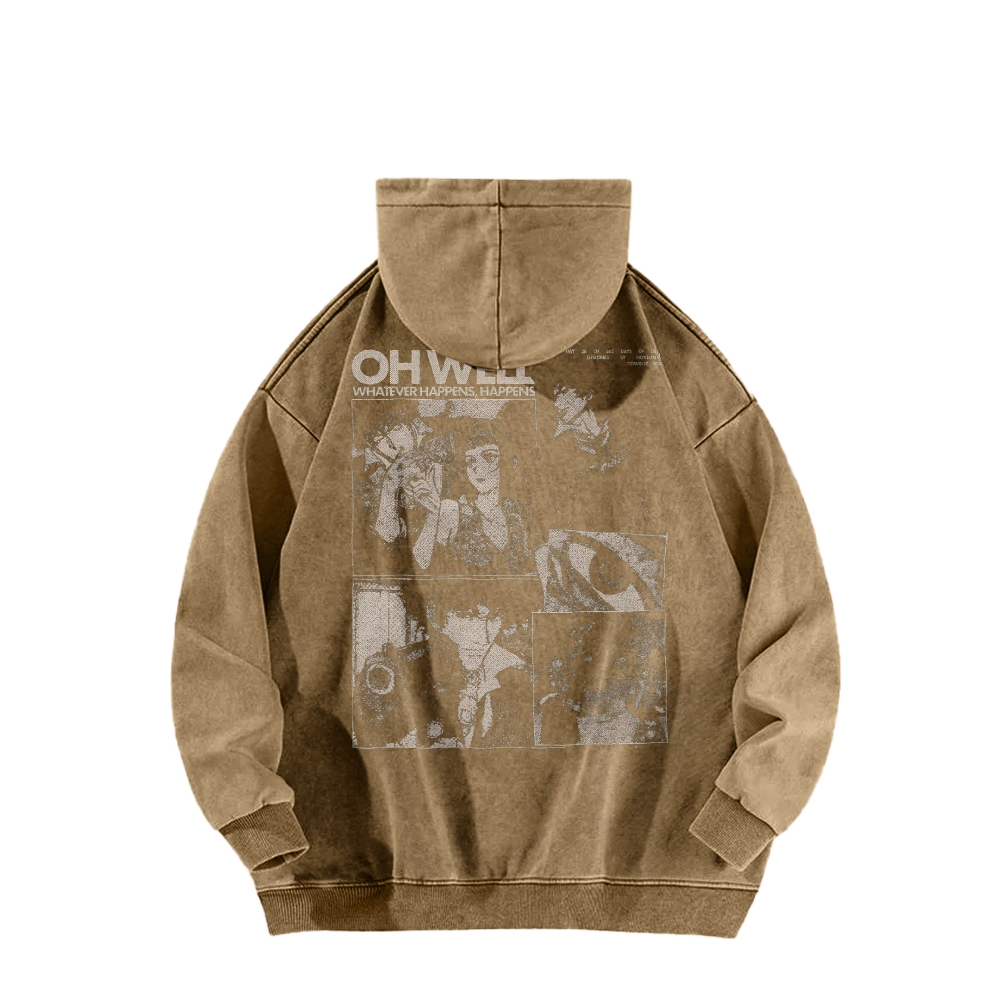 Cowboy Bebop Casual Washed Hoodie 2501009147