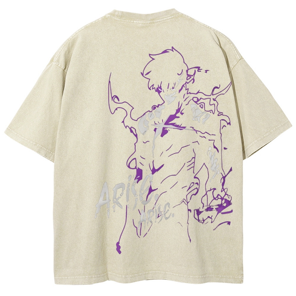  solo leveling Unisex Fit Washed T-Shirt 2501009734