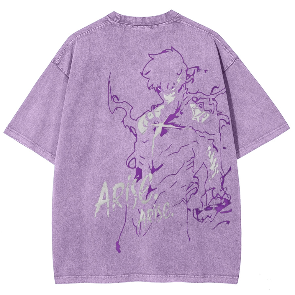  solo leveling Unisex Fit Washed T-Shirt 2501009734