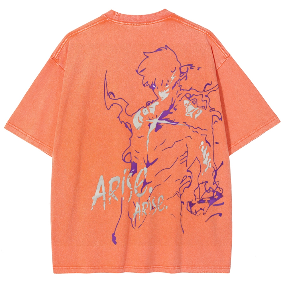  solo leveling Unisex Fit Washed T-Shirt 2501009734