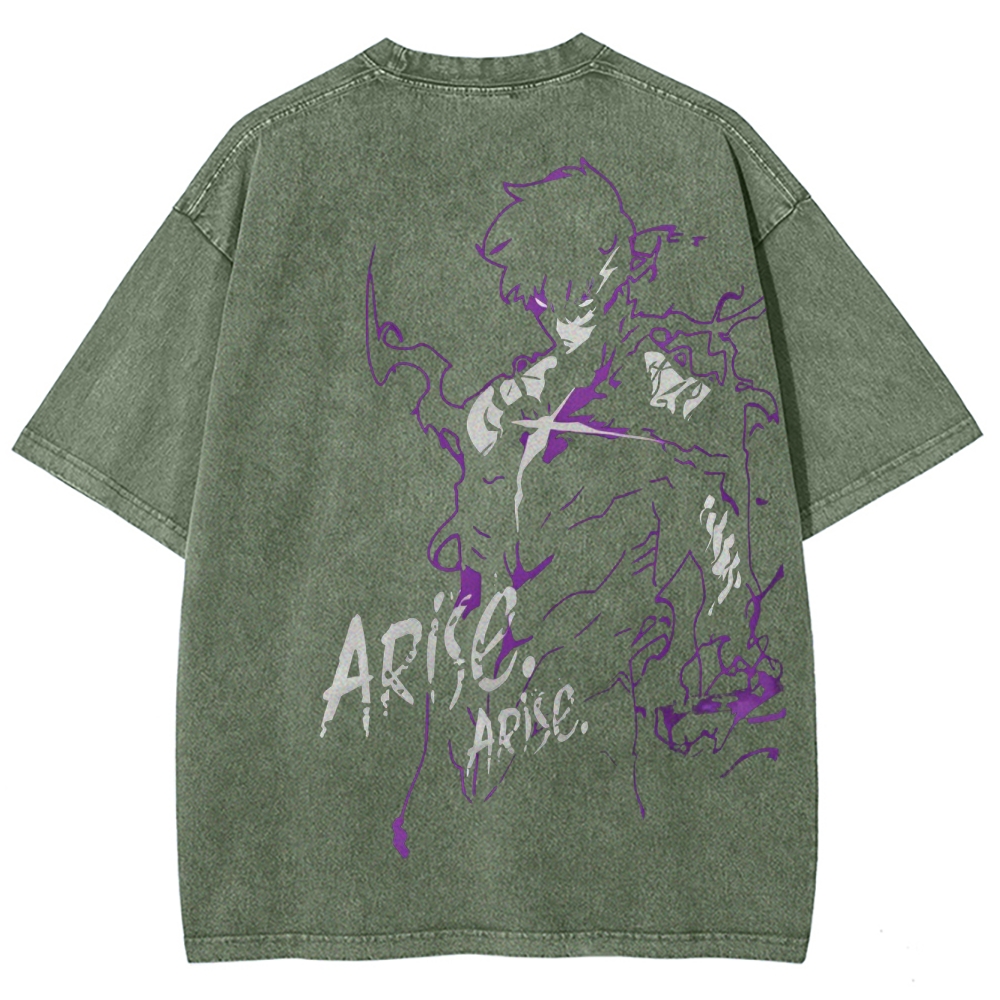  solo leveling Unisex Fit Washed T-Shirt 2501009734