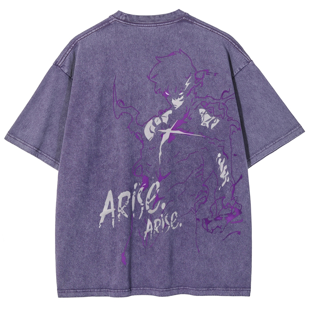  solo leveling Unisex Fit Washed T-Shirt 2501009734