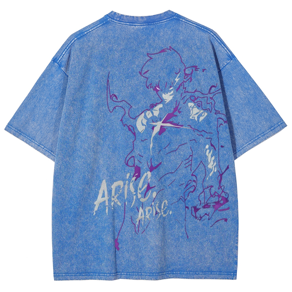  solo leveling Unisex Fit Washed T-Shirt 2501009734