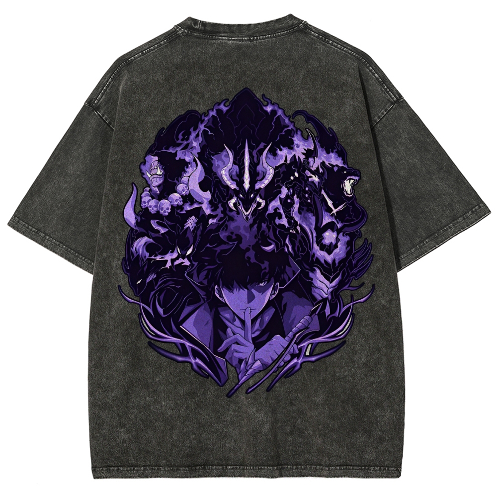  solo leveling Unisex Fit Washed T-Shirt 2501009735