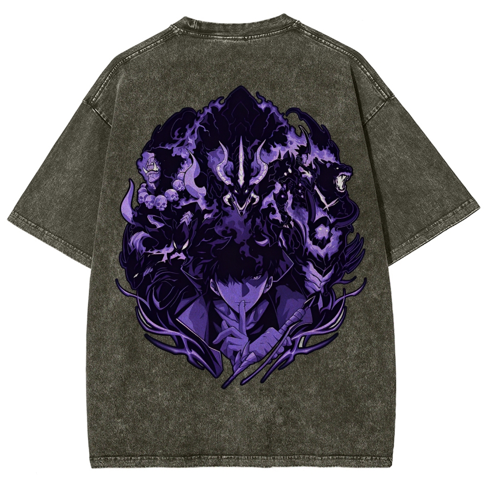  solo leveling Unisex Fit Washed T-Shirt 2501009735