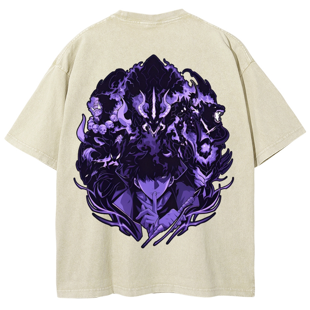  solo leveling Unisex Fit Washed T-Shirt 2501009735