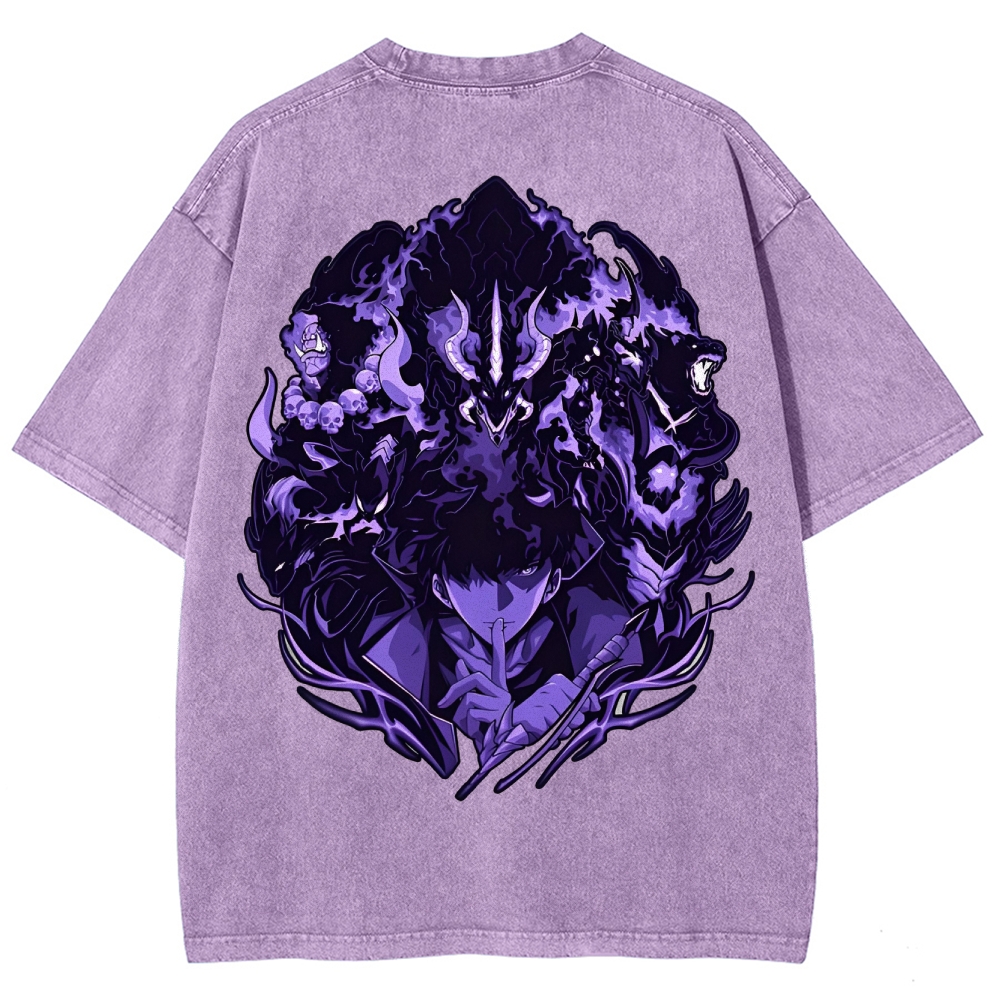  solo leveling Unisex Fit Washed T-Shirt 2501009735