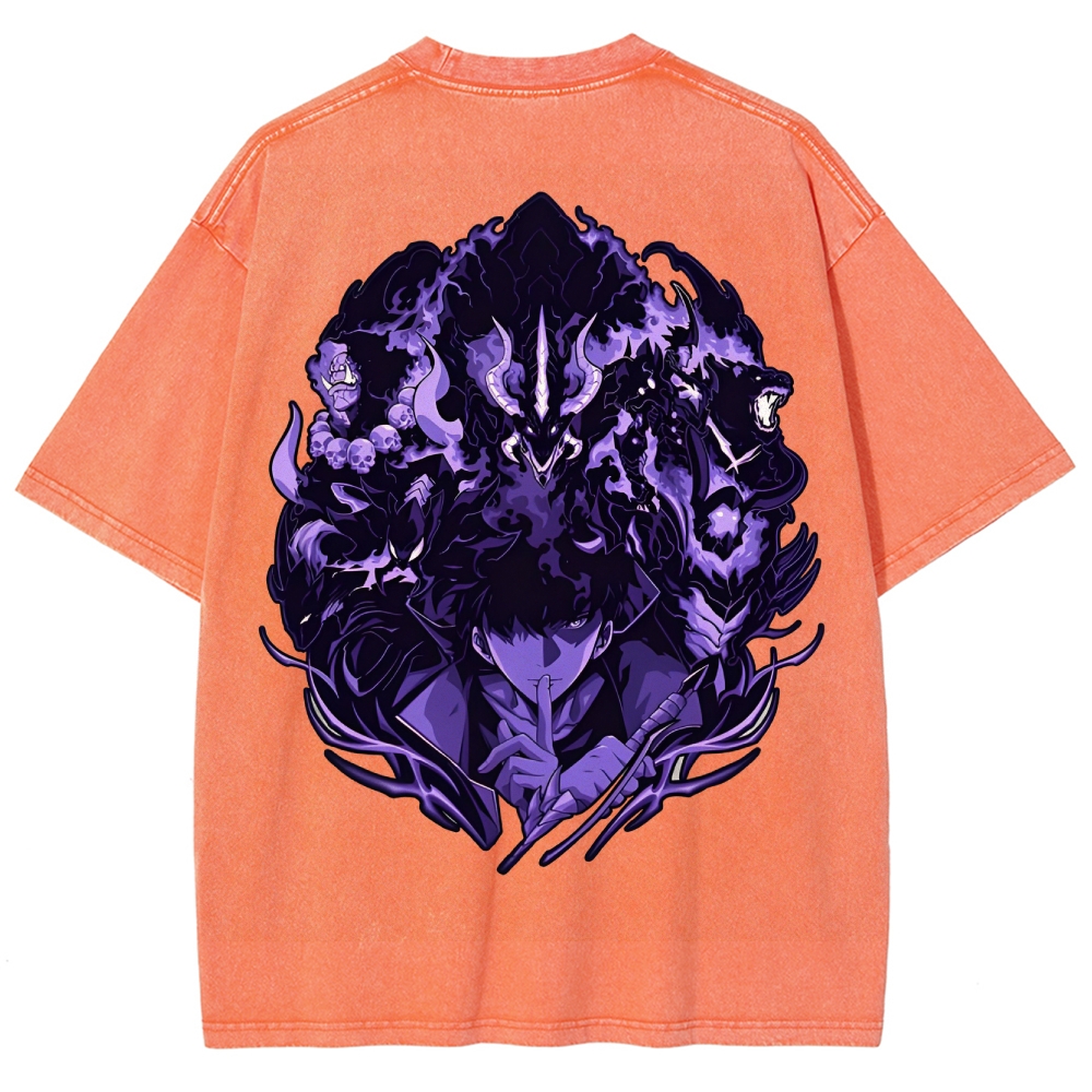  solo leveling Unisex Fit Washed T-Shirt 2501009735