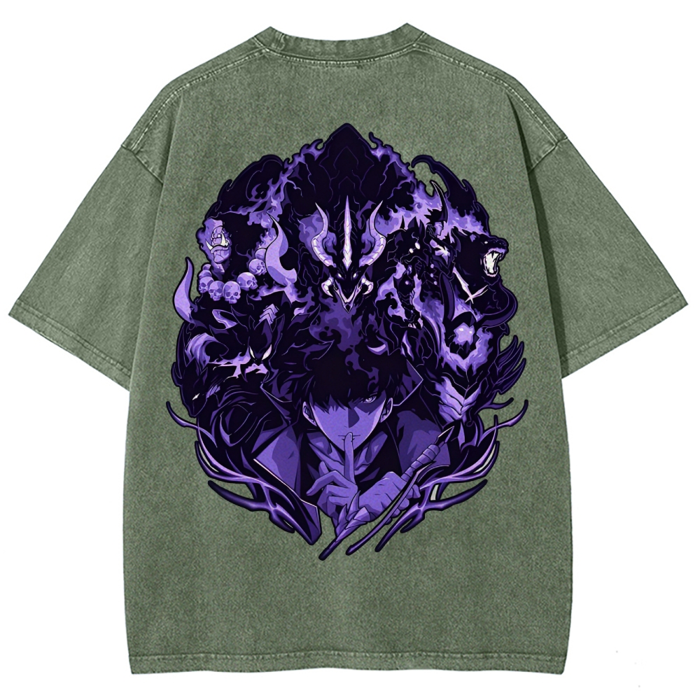  solo leveling Unisex Fit Washed T-Shirt 2501009735