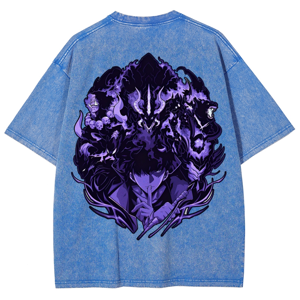  solo leveling Unisex Fit Washed T-Shirt 2501009735