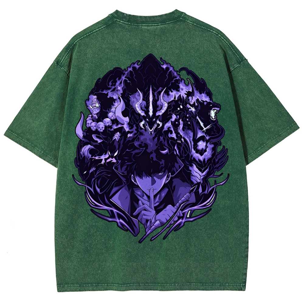  solo leveling Unisex Fit Washed T-Shirt 2501009735