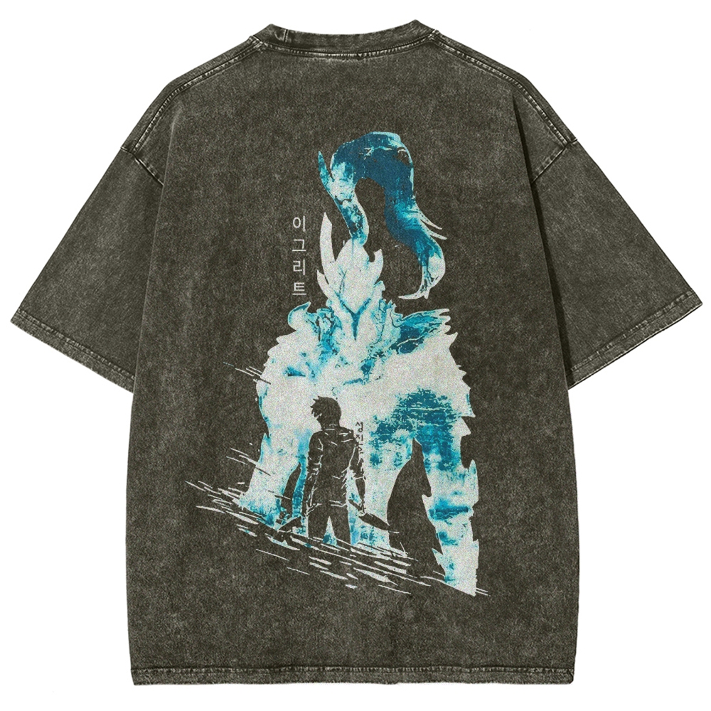  solo leveling Unisex Fit Washed T-Shirt 2501009736