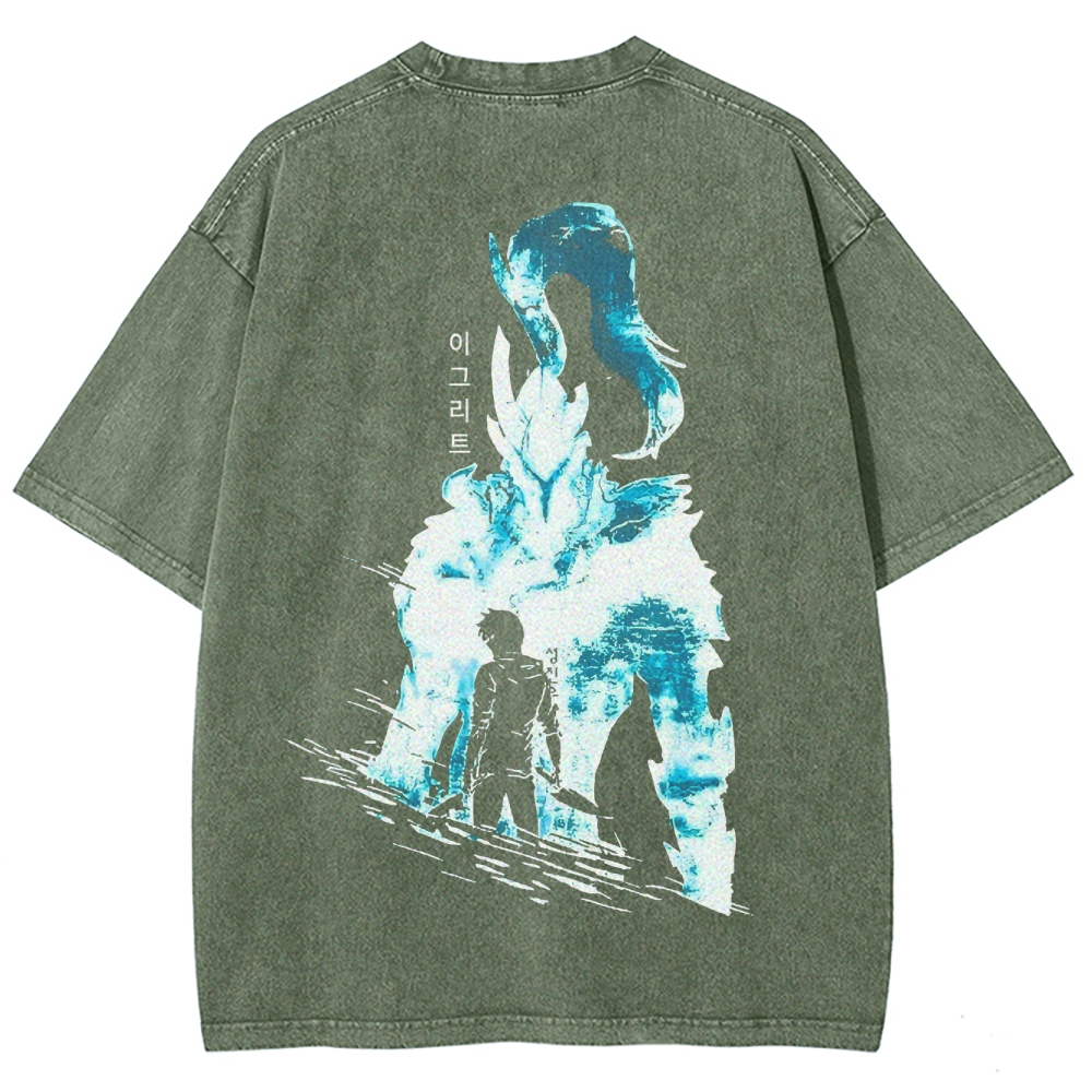  solo leveling Unisex Fit Washed T-Shirt 2501009736