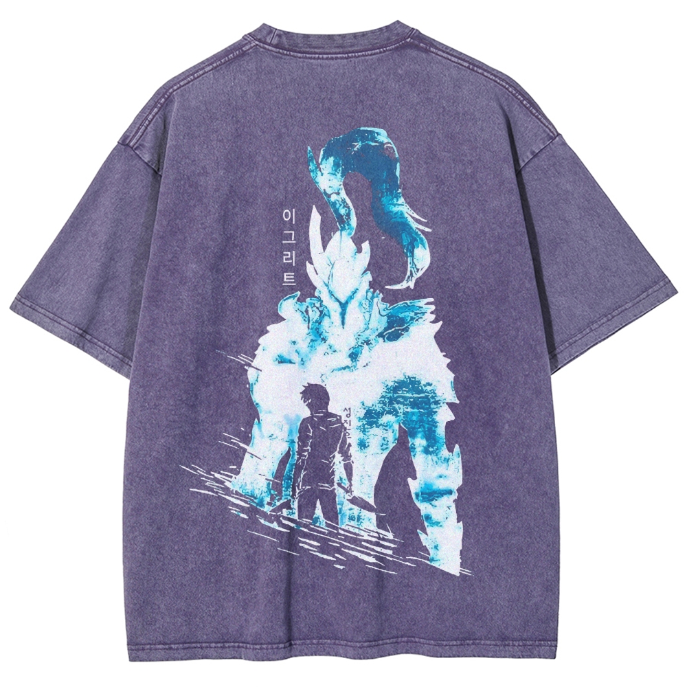  solo leveling Unisex Fit Washed T-Shirt 2501009736