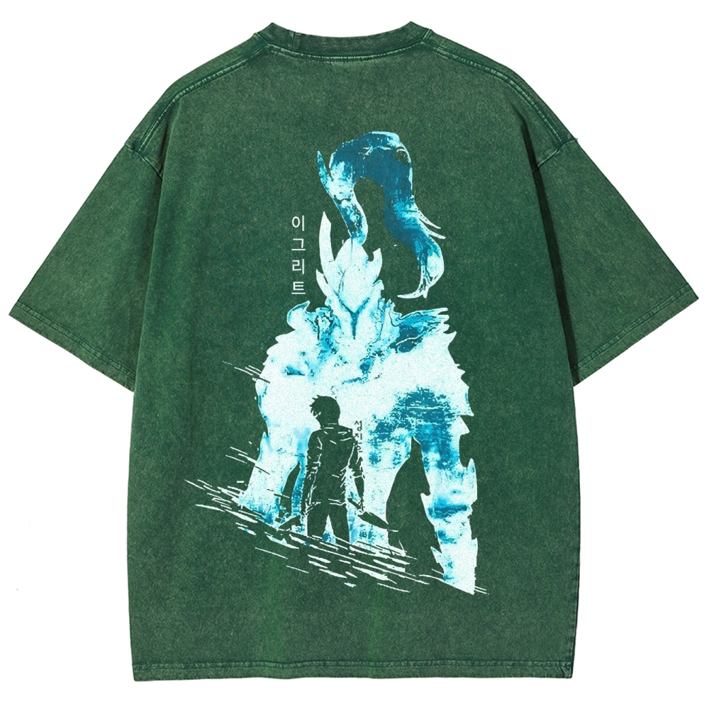  solo leveling Unisex Fit Washed T-Shirt 2501009736