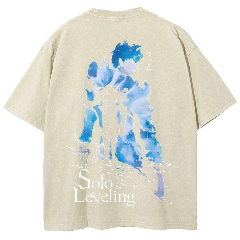  solo leveling Unisex Fit Washed T-Shirt 2501009737